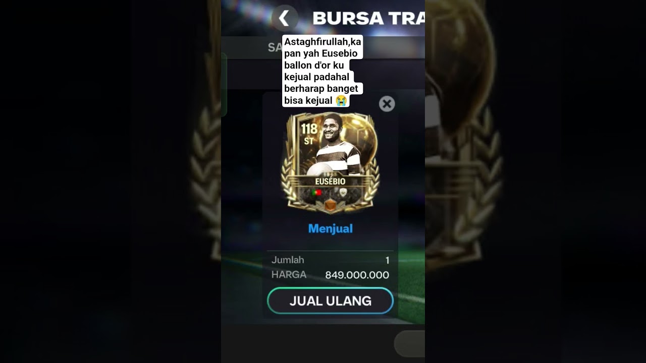bagi yang beli Eusebio ku bakalan ku top-up in game yang kalian mainkan!