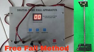 Determine Gravitational acceleration &quot;g&quot; by free fall using an electronic timer