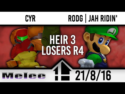 Heir III Losers R4 - Cyr (Samus) vs RODG | Jah Ridin' (Luigi)