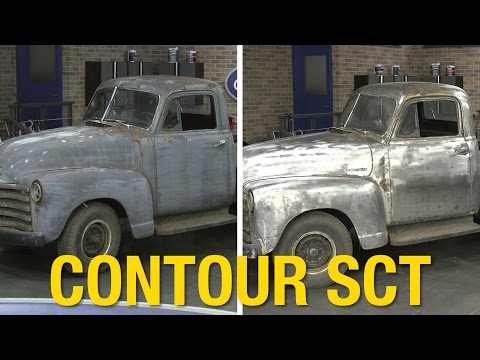 Contour SCT vs 1950 Chevy Truck - Paint, Rust & Body Filler Removal in 4 Hours! Eastwood