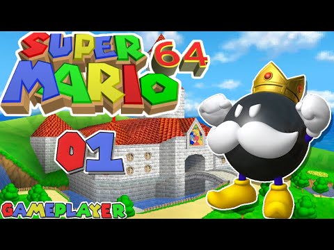 Super Mario 64 - 100% walkthrough  #01 Bob-omb Battlefield (No Commentary)