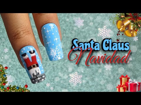 Diseño de uñas NAVIDAD | Decoración de uñas SANTA CLAUS | Christmas Nailart ♥ Nailart By Andy