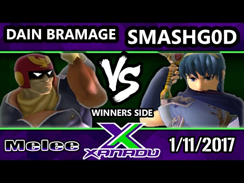 S@X 184 - Dain Bramage (Captain Falcon) Vs. SmashG0D (Marth) - SSBM Tournament - Smash Melee
