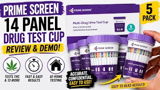 Prime Screen 14 Panel Drug Test Cup Review | At-Home Multi Drug Urine Test Kit