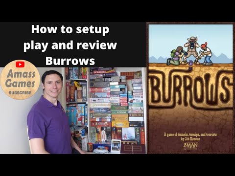How to setup play and review Burrows by Amass Games