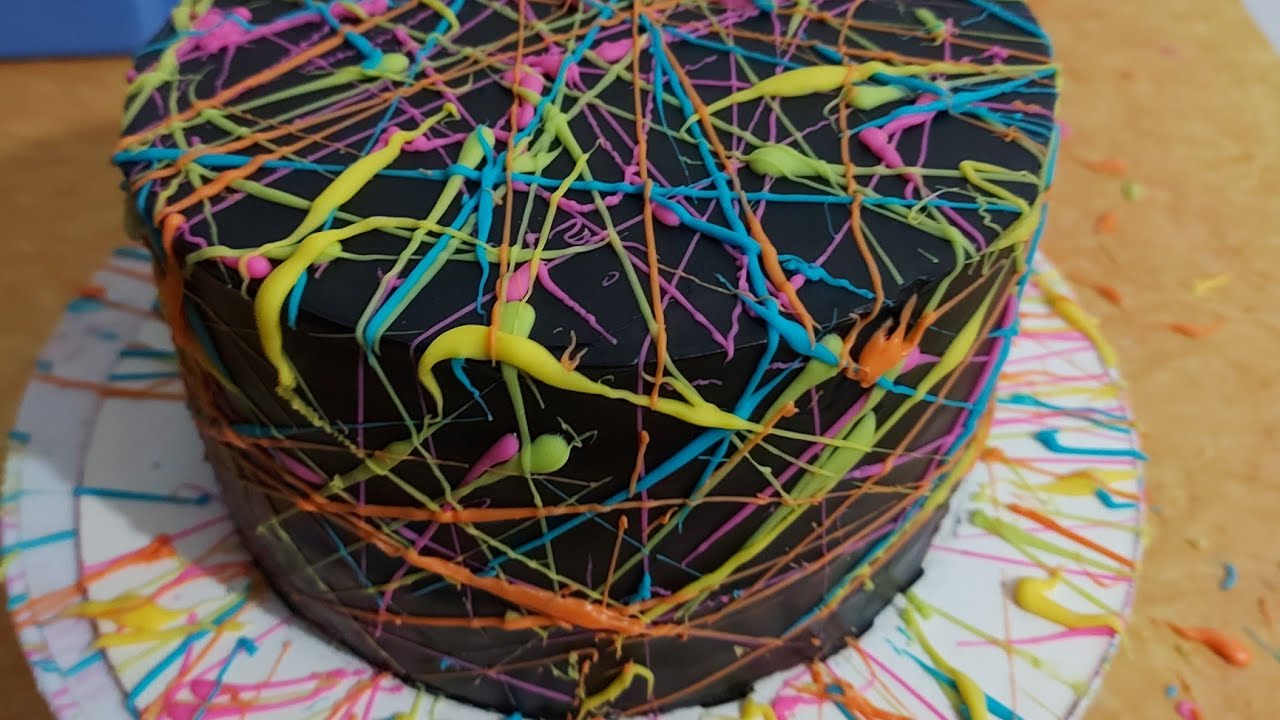 salpicado de chocolate neon|| como hacer salpicado