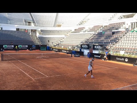 [TRAINING] Nadal - Monfils (COURT LEVEL VIEW) (HD)