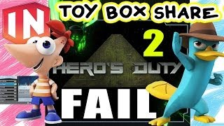 Phineas &amp; Perry Battle in Heros Duty 2 (Face Cam) - Disney Infinity Toy Box Share FAIL