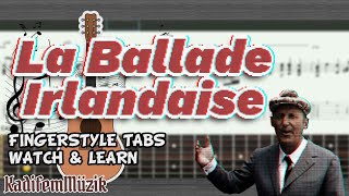 Bourvil-La Ballade Irlandaise Easy Fingerstyle Guitar Tutorial Tabs