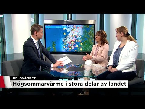 Högsommarvärme i stora delar av landet - Nyheterna (TV4)
