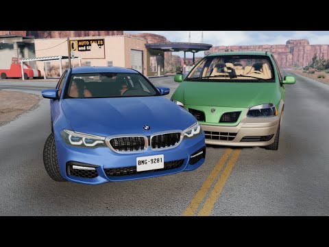 Dangerous Crossroad Crashes 2 - BeamNG Drive