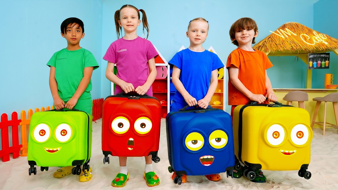 Kids Beach Adventure with Colorful Sand and Hidden Toys