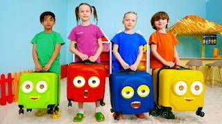 Kids Beach Adventure with Colorful Sand and Hidden Toys