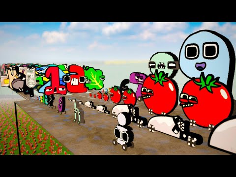 Big & Small CARS vs Alphabet & Number & Food WALLS | Teardown