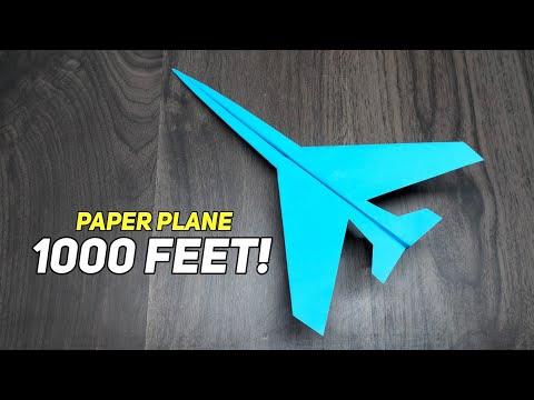 PAPER PLANE 1000 FEET - How to make a paper airplane that flies Far, paper plane