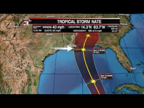 Tropical Storm Nate Update : 11:30 am October 5, 2017