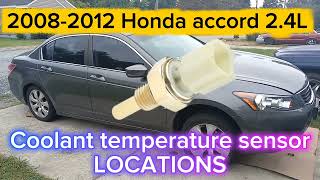 2008-2012(8th generation) Honda Accord Coolant temperature sensor LOCATIONS