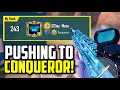 PUSHING CONQUEROR RANK WHILE CLUTCHING SQUADS! | PUBG Mobile