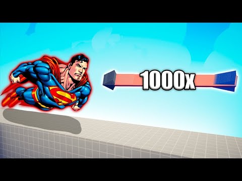 SUPERMAN vs 1000x OVERPOWERED UNITS - TABS | Totally Accurate Battle Simulator 2024