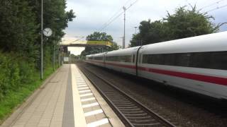 preview picture of video '[DB] ICE tovards Bremen passing Klecken station.'
