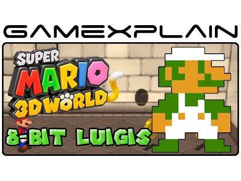 Super Mario 3D World - Secret 8-Bit Luigis (Year of Luigi!)