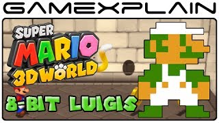 Super Mario 3D World - Secret 8-Bit Luigis (Year of Luigi!)