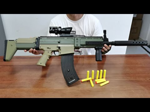 SCAR Electric Soft Bullet Toy Gun Unboxing 2022 - Assault Rifle