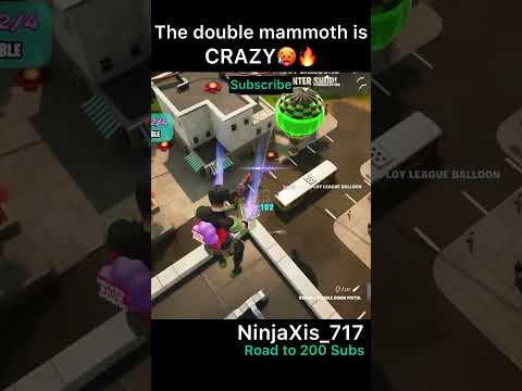 The double mammoth pistol is CRAZY🥵🔥#Fortnite#mammoth pistol#funny#NinjaXis_717#| don't miss