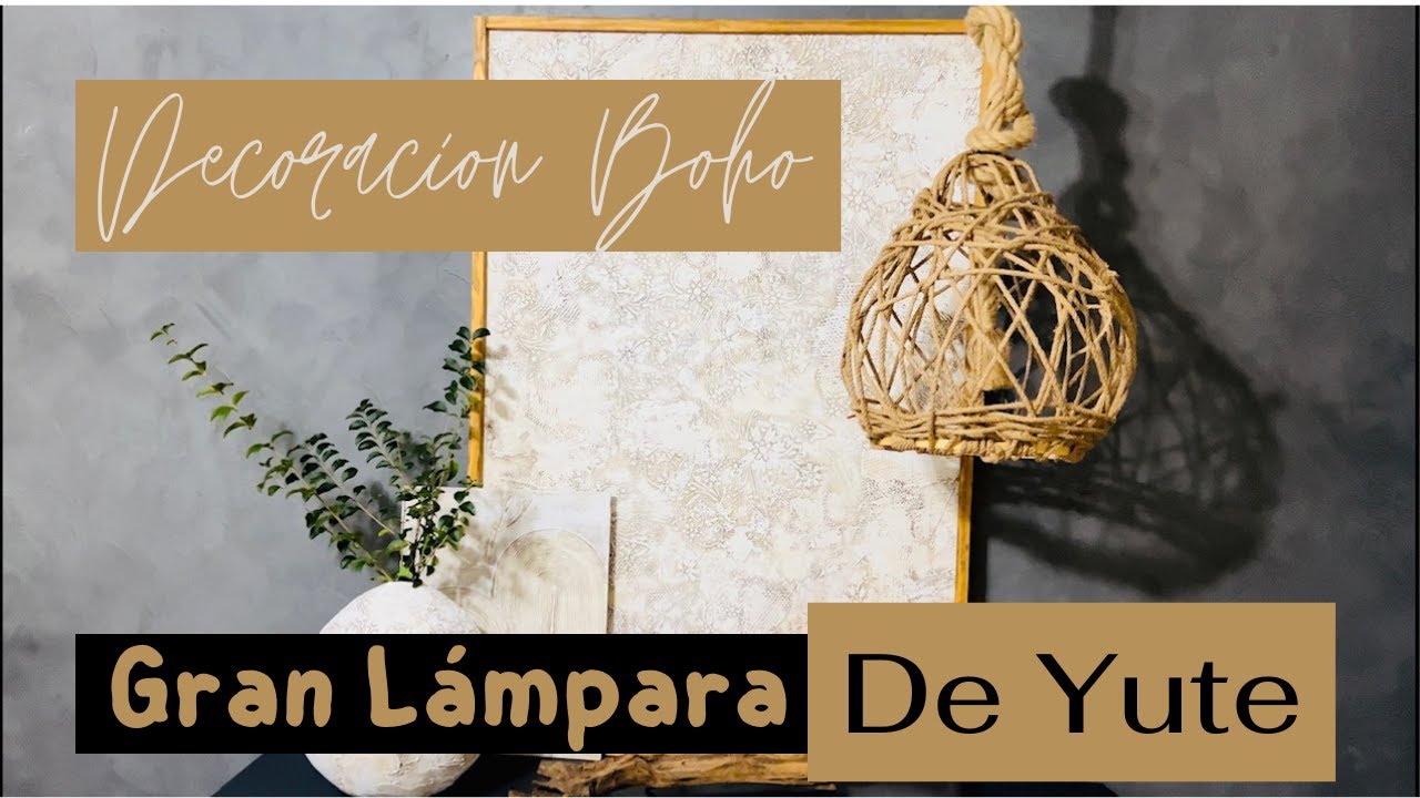 Gran lámpara Colgante de YUTE | Lámpara de fibras Naturales.