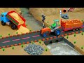 DIY Tractor Builds Concrete Brick Bridge Engineering Science Project Before Flood