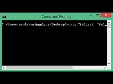 Use xcopy command on windows command prompt to copy file and folders