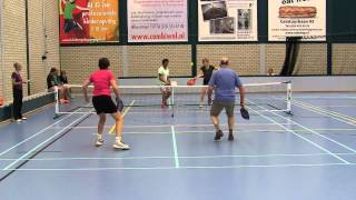 Amsterdam pickleball tournament 2014 bronze medal match mixed doubles 3.5