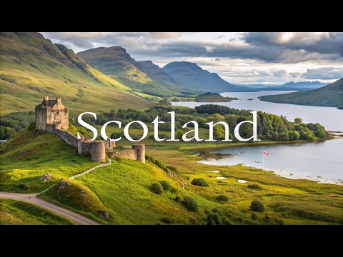 FLYING OVER SCOTLAND (4K Ultra HD) | Scotland 4K Nature Relaxation Film - Meditation  Music