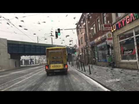 Snow fall in Bremen Germany