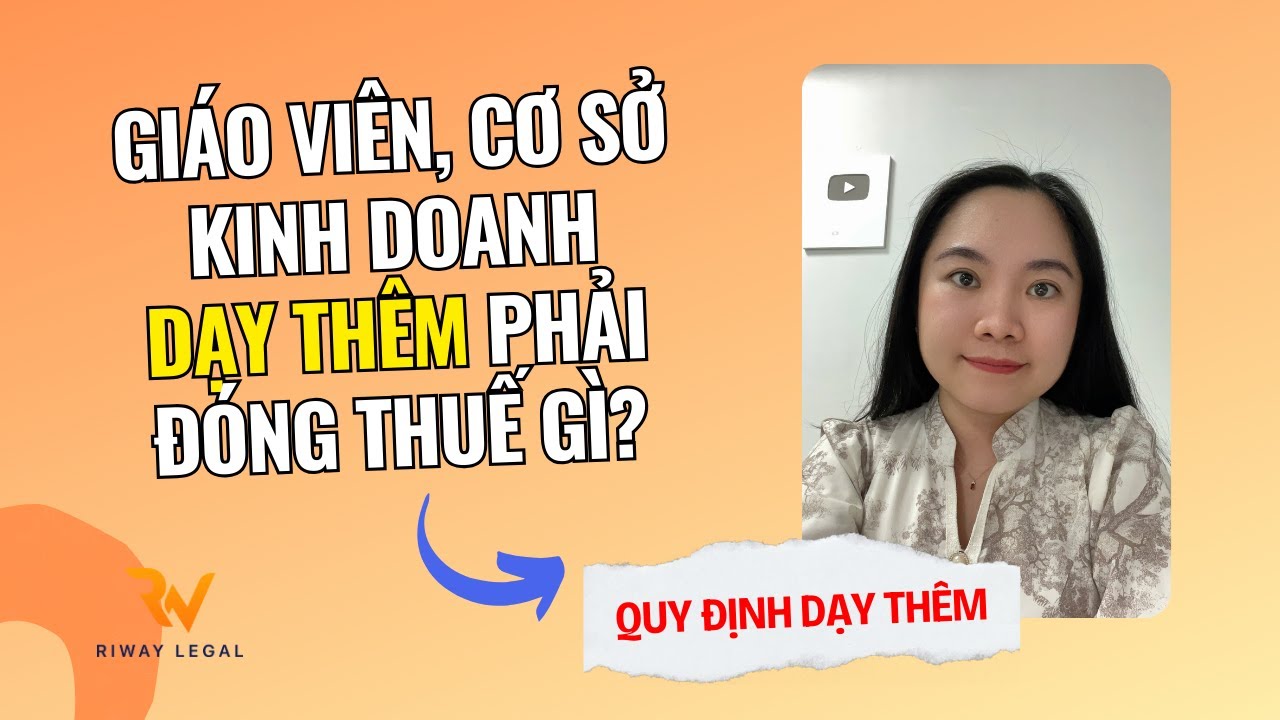 Giáo viên, Cơ sở kinh doanh dạy thêm đóng thuế như thế nào?