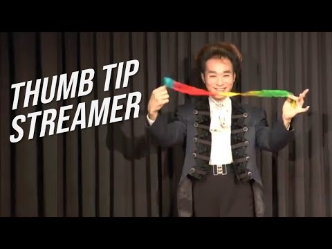 Thumb Tip Streamer Magic Trick