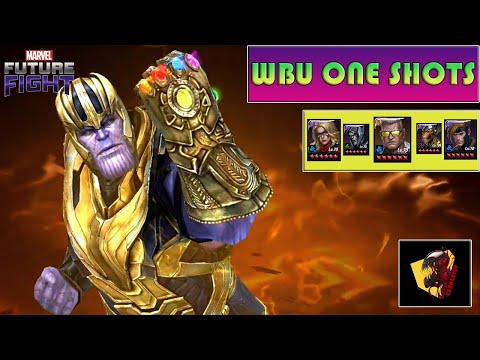 MARVEL FUTURE FIGHT - FIVE DIFFERENT TEAMS TO ONE SHOT WBU THANOS FIVE TIMES DAILY