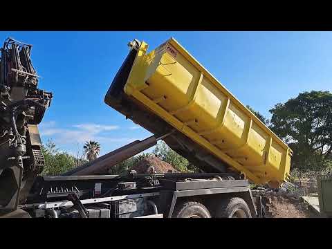 Used Iveco Trakker 450 8x4 2006 Tipper truck with Hook-arm and Crane| equippo.com