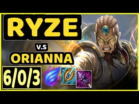 HUMANOID (RYZE) vs ORIANNA - 6/0/3 KDA MID GAMEPLAY - EUW Ranked GRANDMASTER