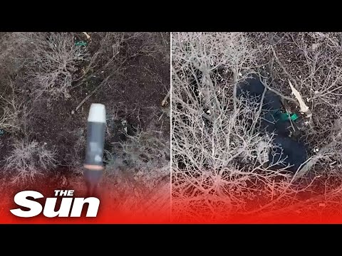 Ukrainian drone takes out two Russian soldiers with bombs in Bakhmut