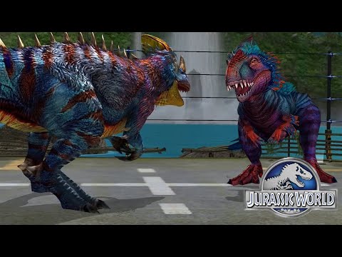 YUDON VS CERAZINOSAURUS - JURASSIC BATTLE || JURASSIC WORLD THE  GAME