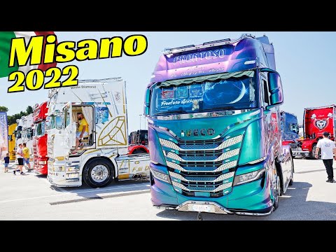 Misano 2022, 200 Camion Decorati/Custom Trucks Show - Weekend del Camionista - V8 Open Pipes Sound!