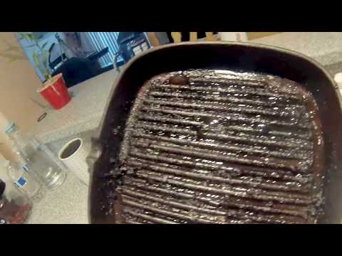 Quick Tip - How To Clean Charred Cast Iron Grill Pan
