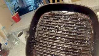 Quick Tip - How To Clean Charred Cast Iron Grill Pan