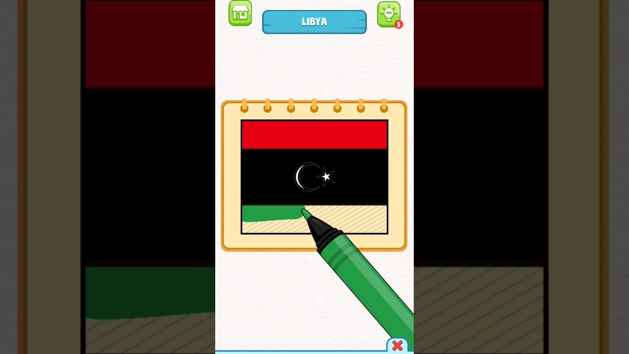 Flag of Libya 🇱🇾 #colors #drawing #flag