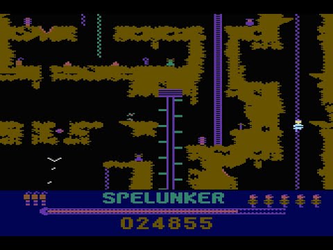 Atari 8-Bit Game Play, Spelunker
