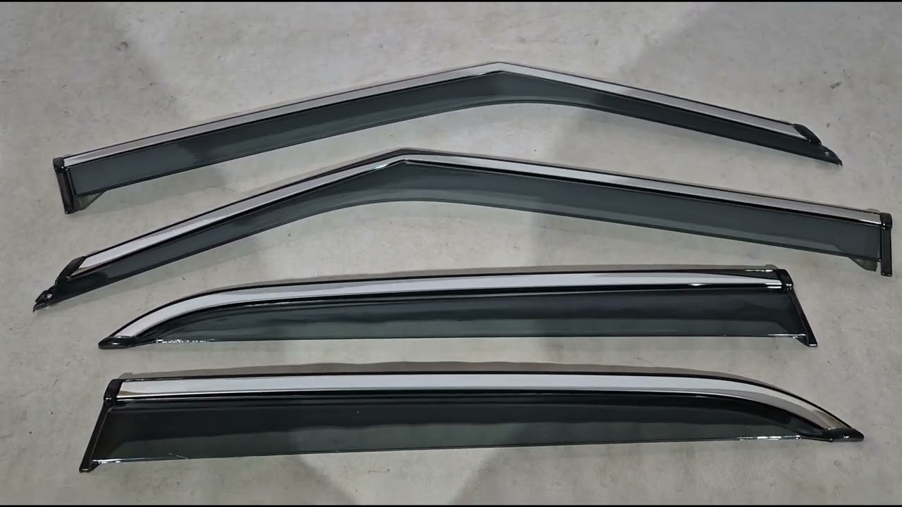 Chevrolet Trailblazer 2020– Okenní deflektory s chromovanou lištou Niken Luxury (4 ks) Video 2