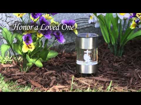 Holy Glow Solar Light Makes a Beautiful Memorial Marker