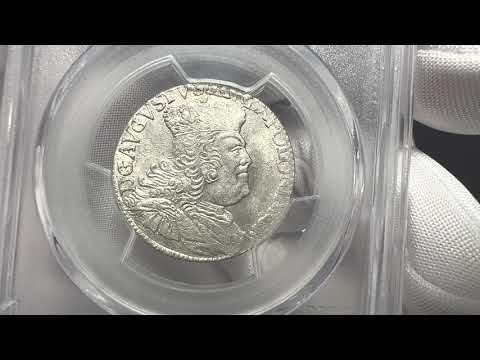 August III Sas, Ort Lipsk 1756 EC Efraimek - PCGS MS64