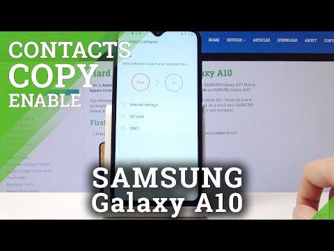 How to Copy Contacts in SAMSUNG Galaxy A10 - Move...